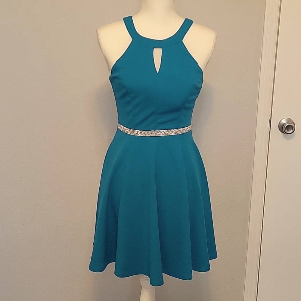 Teal Skater Dress by Honey and Rosie